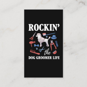 Dog Groomer Job Love Scissor Pet Grooming Fun Business Card