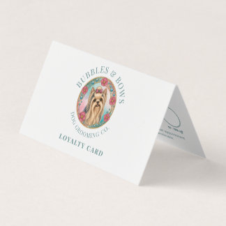 Dog Groomer Loyalty Card Cute Maltese Logo