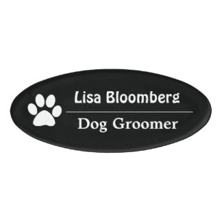 Dog Groomer Name Tag Personalised