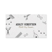 Dog Groomer Pattern Business Card