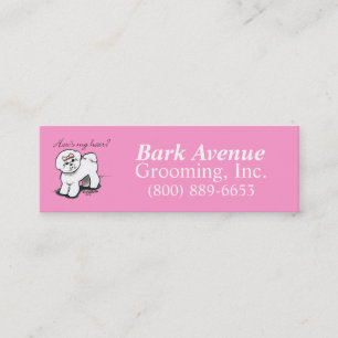 Dog Groomer Pet Grooming Bichon Frise Girly Mini Business Card