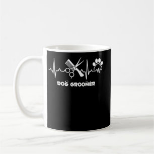 Dog Groomer Pet Grooming Heartbeat Pet Lover Coffee Mug
