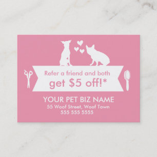 Dog Groomer Referral Card - Personalizable