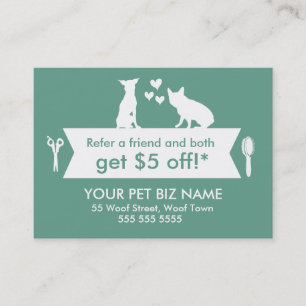 Dog Groomer Referral Card - Personalizable
