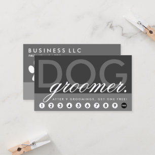 dog groomer rewards program loyalty card