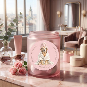 Dog Groomer Spa Personalised Thank You Stickers