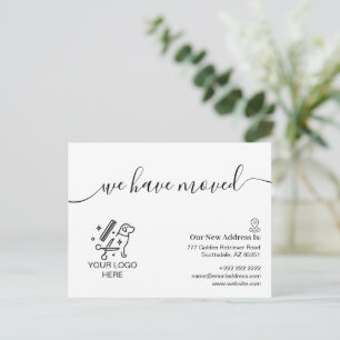 Dog Groomer We Have Moved Business Address Change Postcard