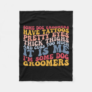 Dog Groomers Tattoos Eyes Thighs Cuss Tattooing In Fleece Blanket