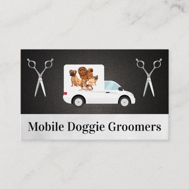 Dog Groomers | Vehicle Business Card (Front)