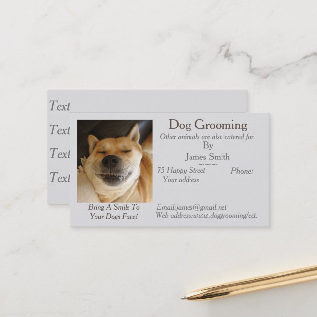 dog Grooming and pet care services appointment (Front/Back In Situ)