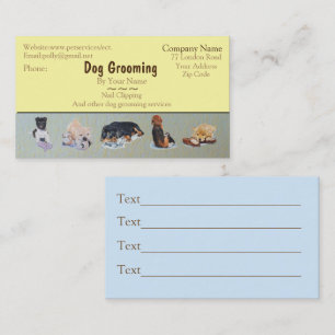 dog Grooming and pet care services appointment Card