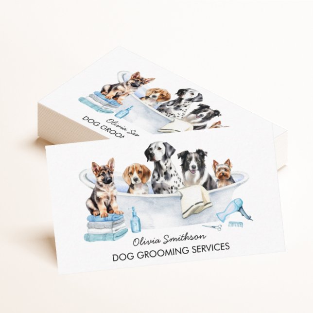 Dog grooming and pet salon business card (Creator Uploaded)