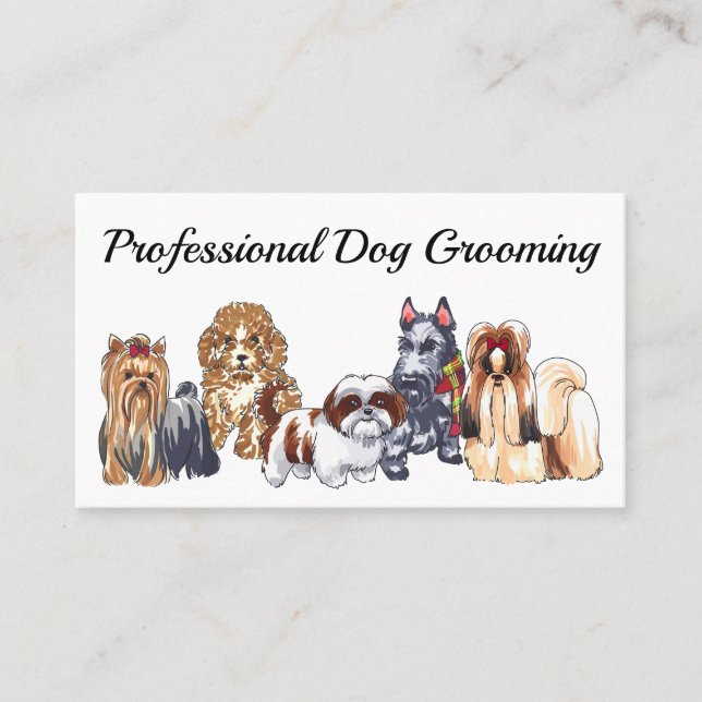 Dog Grooming Business Card (Front)