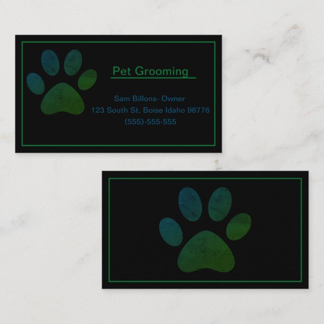 Dog Grooming  Business Card (Front/Back)