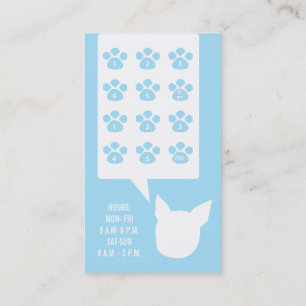 Dog Grooming Business Card Loyalty Card