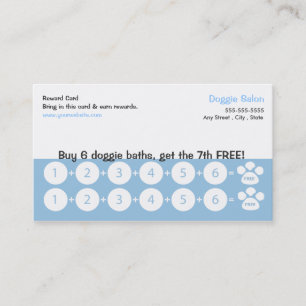 Dog Grooming Business Card Loyalty Card