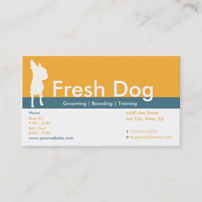 Dog Grooming Business Card Loyalty Card (Front)