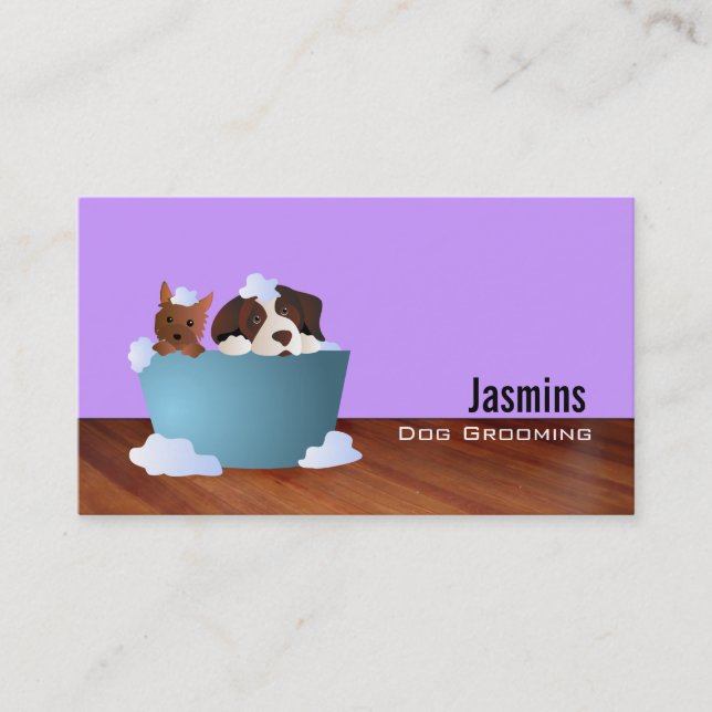 Dog Grooming Business Cards -colour changeable (Front)