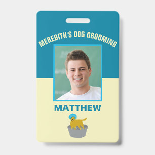 Dog Grooming Business Dog Groomers Personalised ID Badge