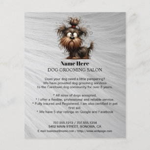 Dog grooming business personalised flyer