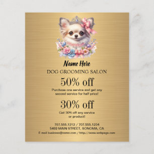 Dog grooming business personalised flyer