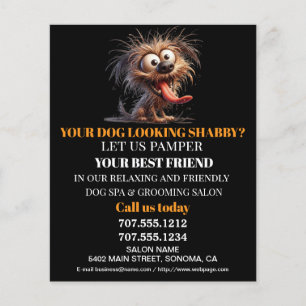 Dog grooming business personalised flyer