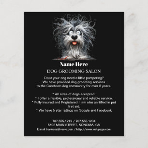 Dog grooming business personalised flyer