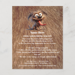 Dog grooming business personalised flyer