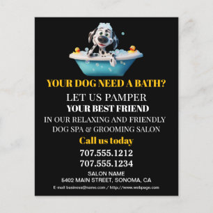 Dog grooming business personalised flyer