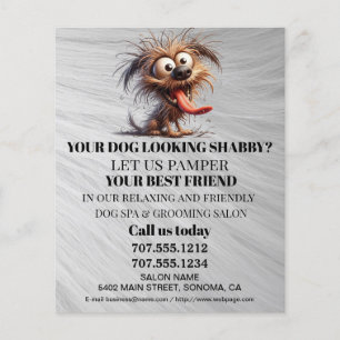 Dog grooming business personalised flyer