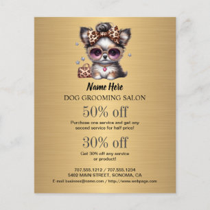 Dog grooming business personalised flyer