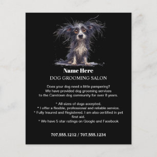 Dog grooming business personalised flyer