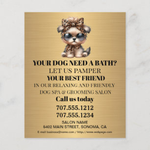 Dog grooming business personalised flyer