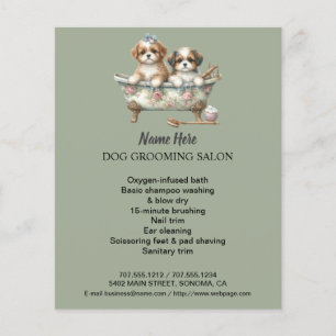 Dog grooming business personalised flyer