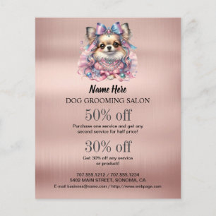 Dog grooming business personalized flyer