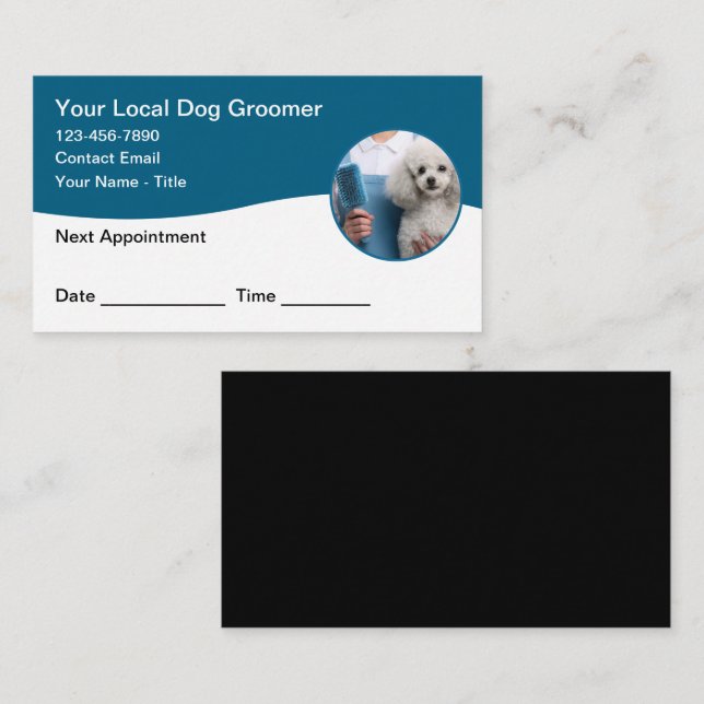 Dog Grooming Customer Appointment Cards (Front/Back)