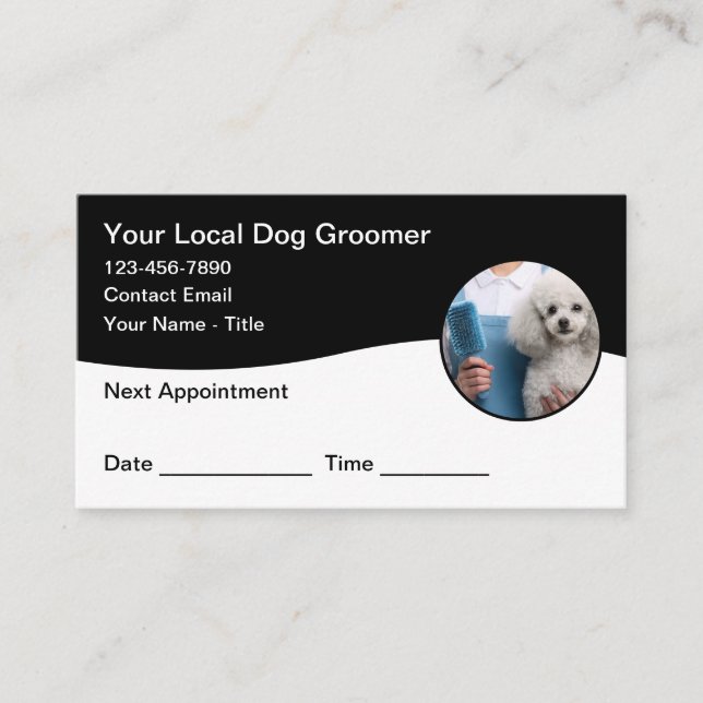 Dog Grooming Customer Appointment Cards (Front)