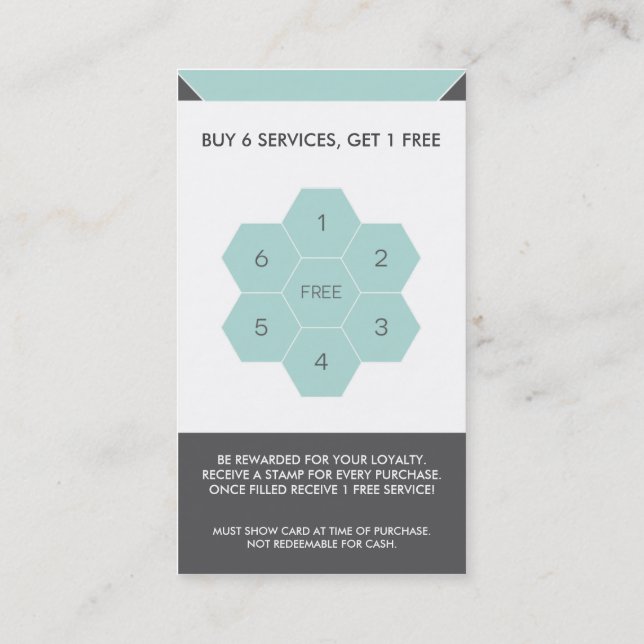 Dog Grooming Customer Rewards Card (Back)