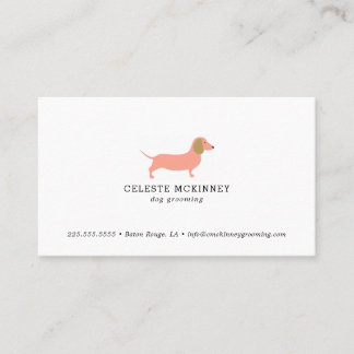 Dog Grooming Dachshund Business Card