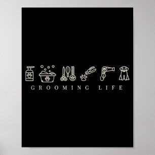 Dog Grooming Dog Groomer Life Work Pet Groomer Ico Poster