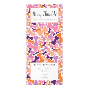 Dog Grooming, Doggie bone Groomer services Rack Card