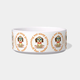 dog grooming eat sleep groom repeat bowl