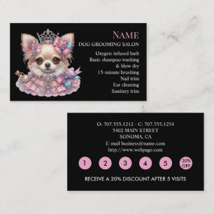 Dog grooming Loyalty Discount Business Card