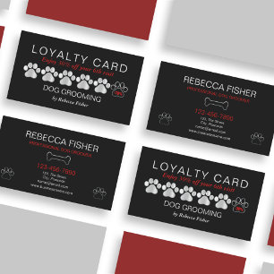 Dog Grooming Loyalty Discount Pet Reward Business Card