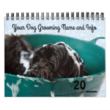 Dog Grooming Pet Store Company Calendar