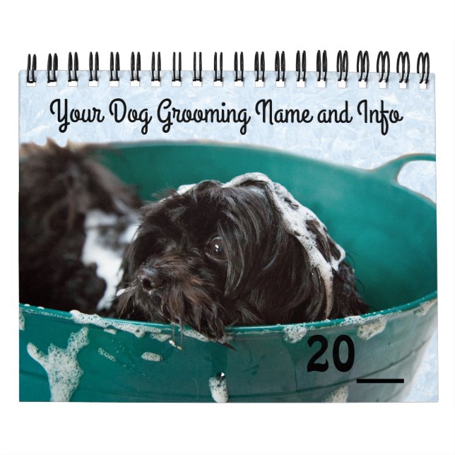 Dog Grooming Pet Store Company Calendar (Cover)