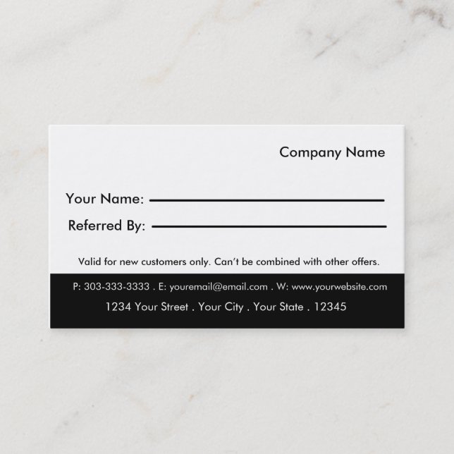 Dog Grooming Referral Business Card (Front)