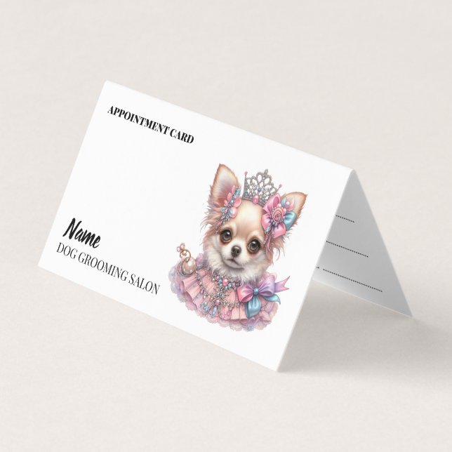 Dog grooming salon Appointment Business Card (Front)