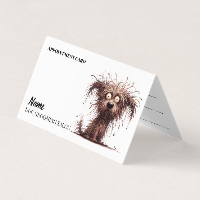 Dog grooming salon Appointment Business Card (Front)