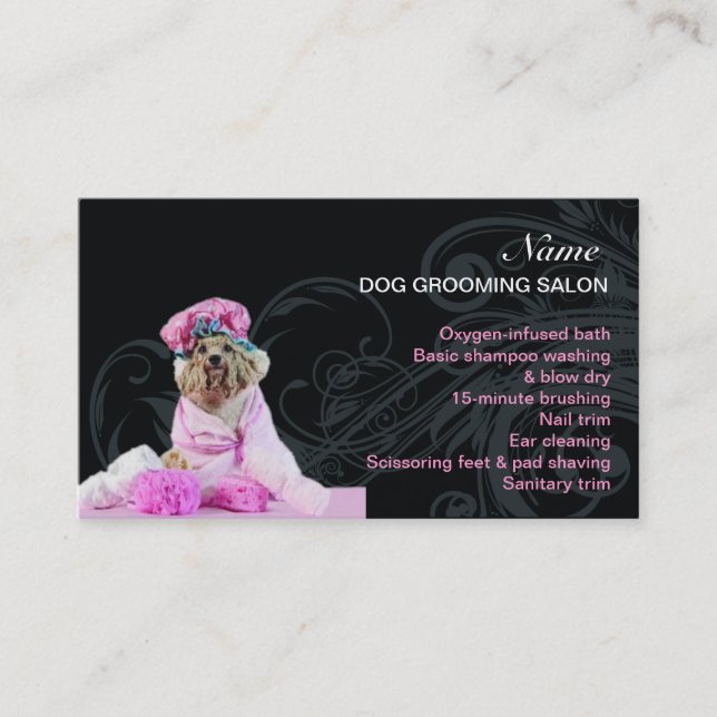 Dog grooming Salon Business Card (Front)